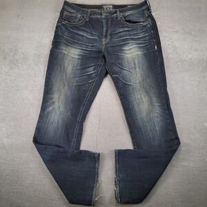 Salvage Supply Co Mens Jeans Denim‎ Anarchy Blue Distressed Size 40x34